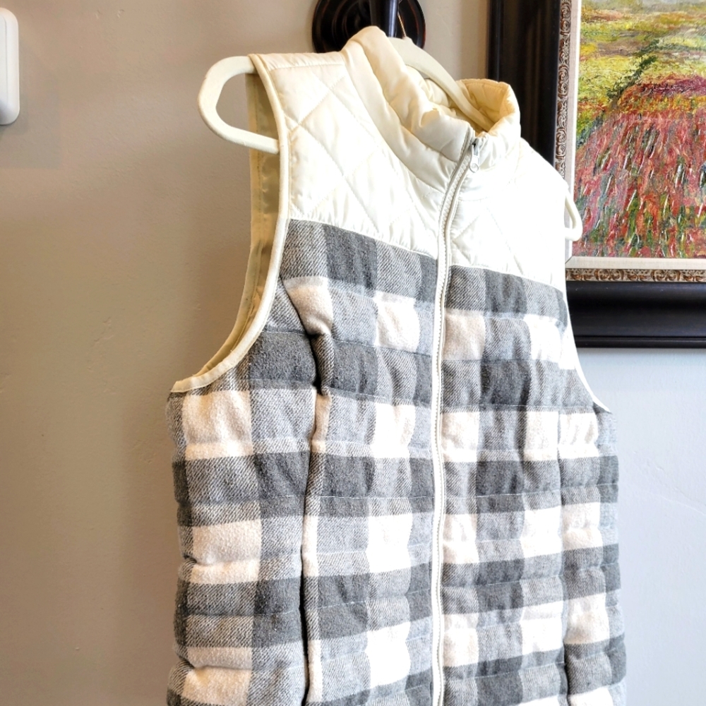 Ruff Hewn Vest, Checkered, Insulated, Warm, Large, Previously Loved